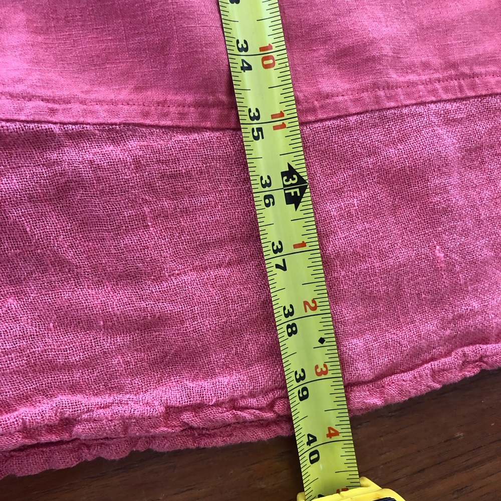 FLAX Sleeveless Pink Linen Shift Dress - Picture 7 of 9